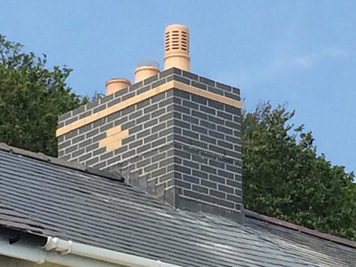 Photo of a new Chimney fitted by Dyfi Renovations Ltd